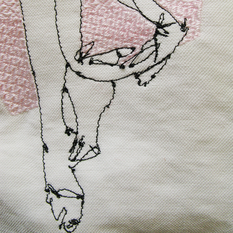 Nude-1 embroidery detail