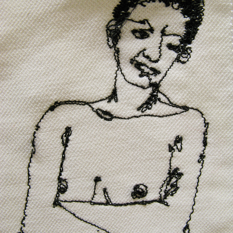 Nude-3 embroidery detail
