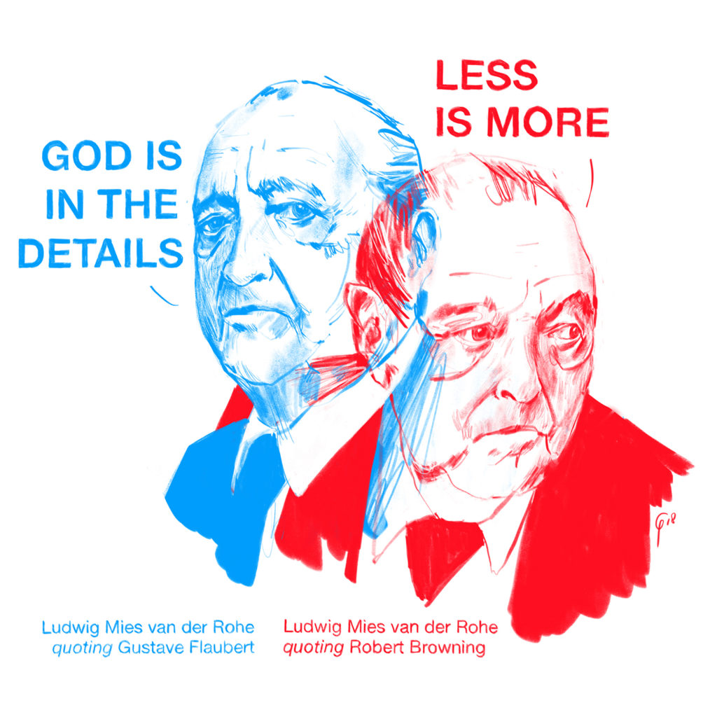 Mies van der Rhohe Portrait by Gemma Plum