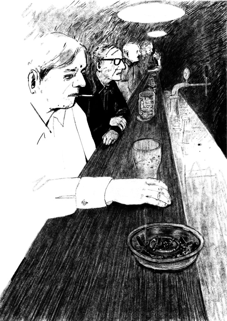 Depressing bar illustration from Freedom of Drinking