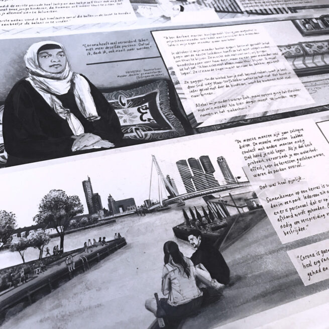 Graphic Journalisme-The city in times of corona